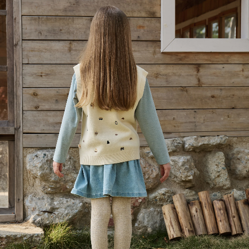 Petite Revery Cotton Knit Vest Mini Camp Revery