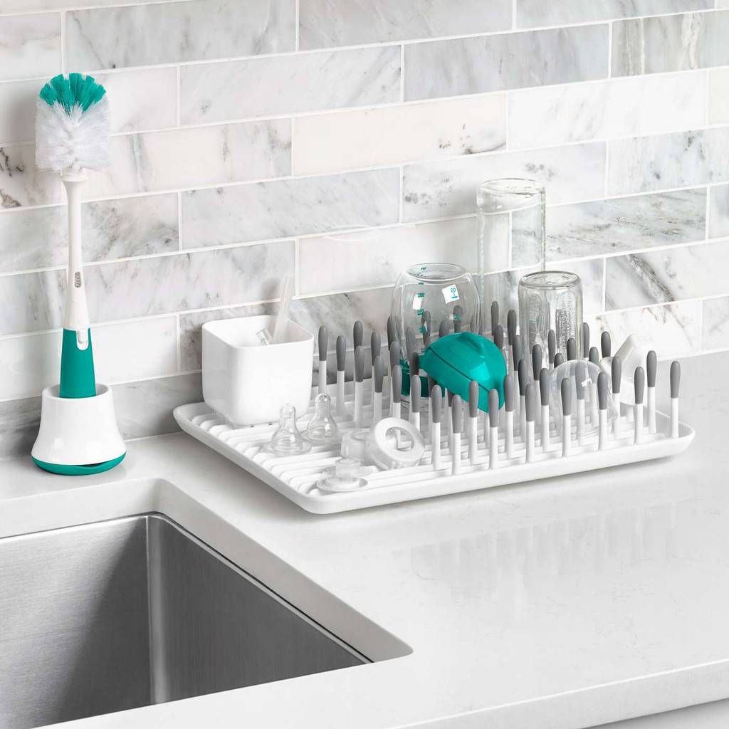 OXO TOT SOAP DISPENSING BOTTLE BRUSH W/STAND