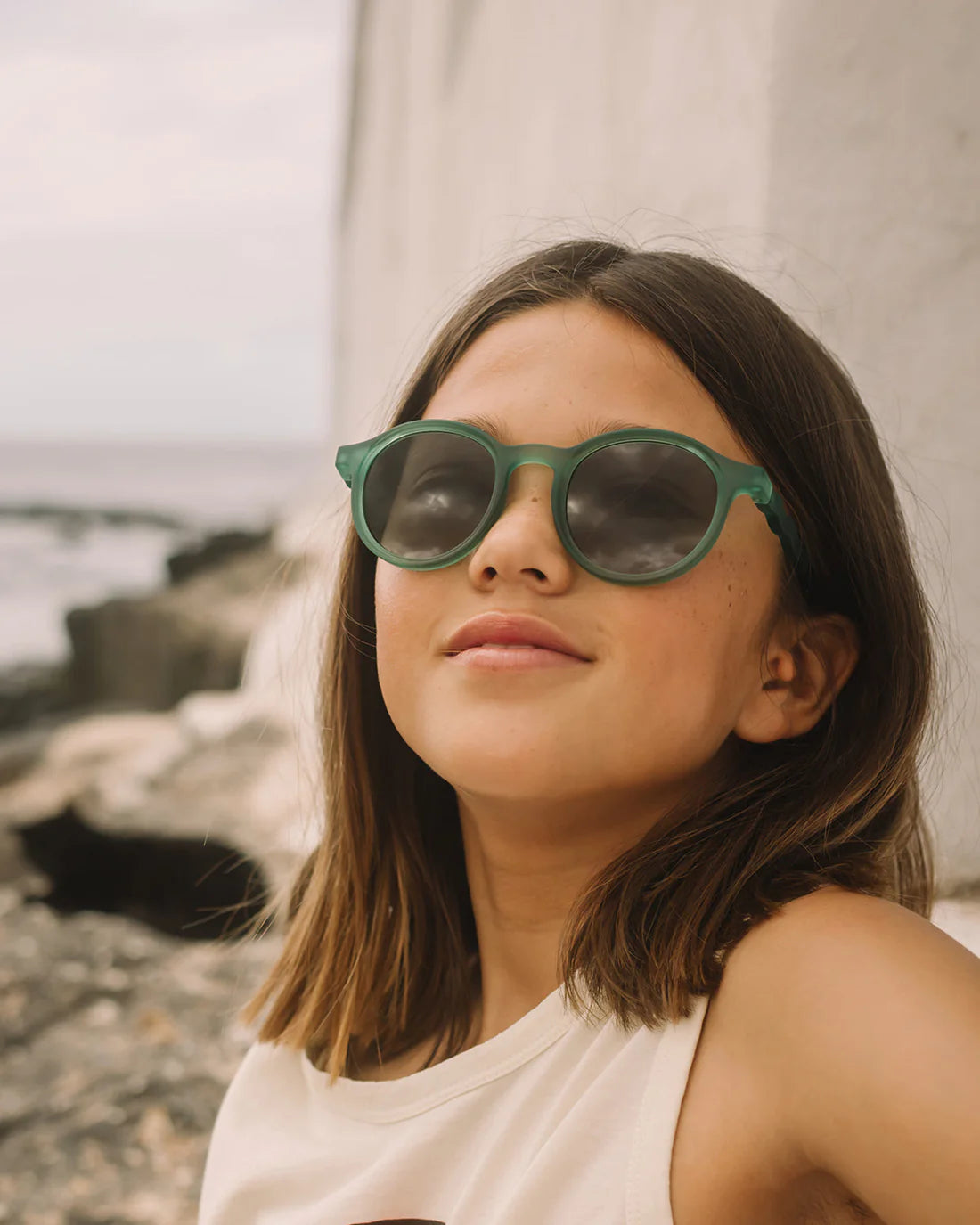 Olivio & Co Oval Sunglasses Junior+ Classic Olivio Olive Green