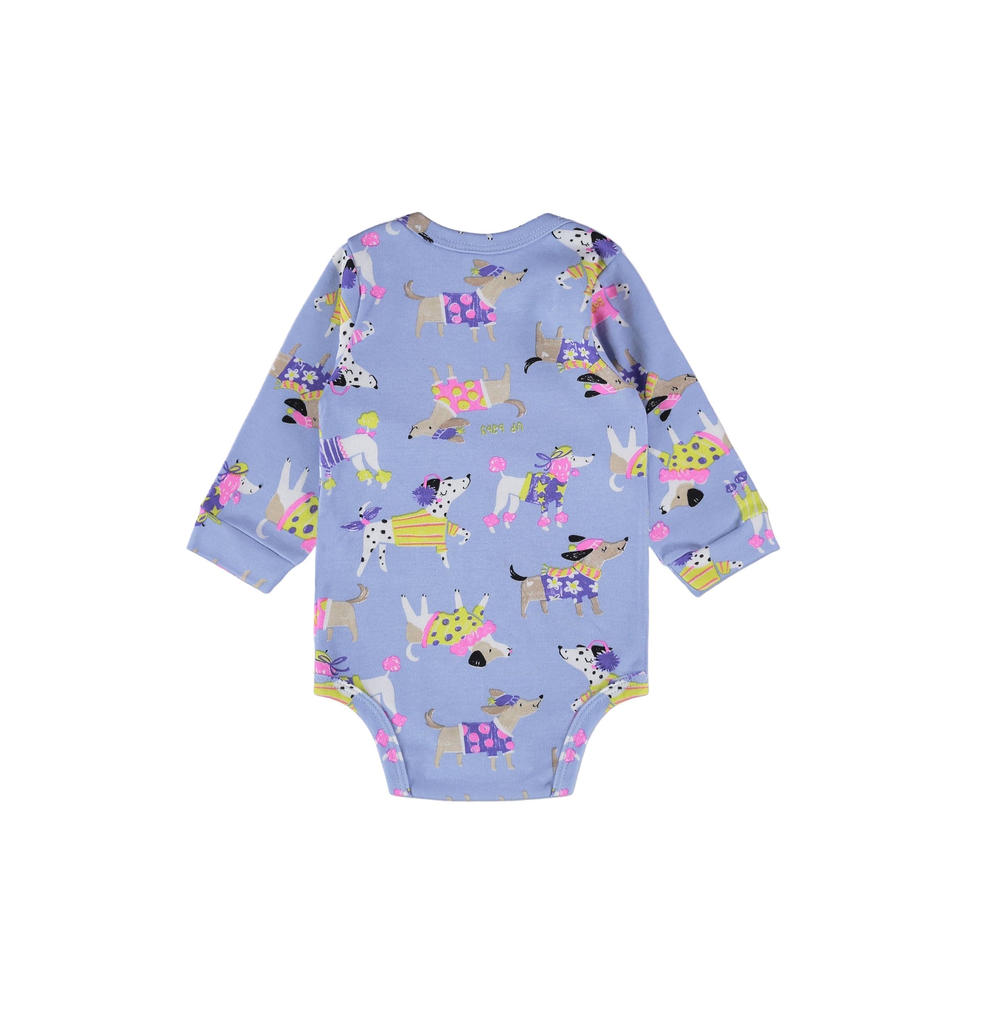 Up Baby Soft Jersey Cotton Long Sleeve Bodysuit Dog Story