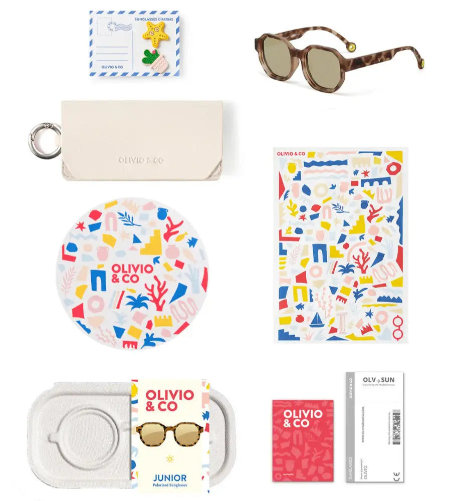 OLIVIO & CO SQUARE SUNGLASSES JUNIOR+ CREATIVE EDITION D TORTOISESHELL OLIVIO & CO