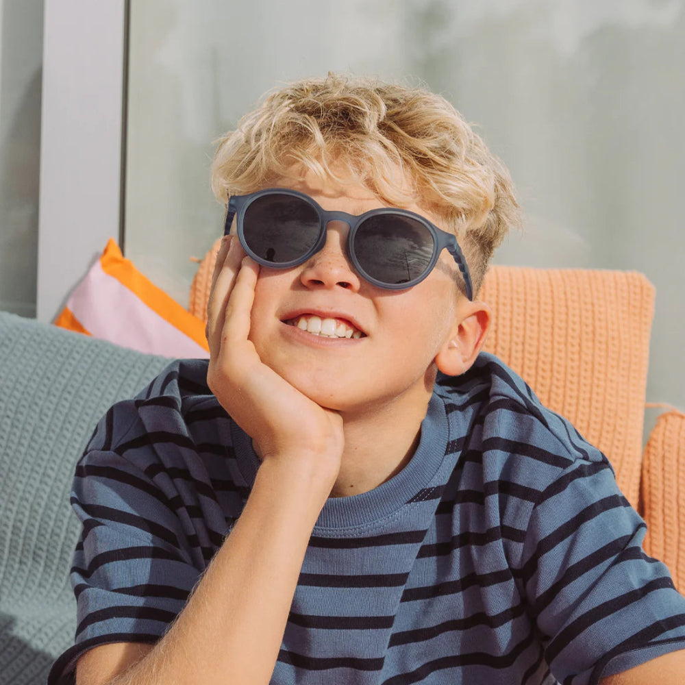 OLIVIO & CO OVAL SUNGLASSES JUNIOR+ SEASIDE STRIPES Navy Blue - baby enRoute
