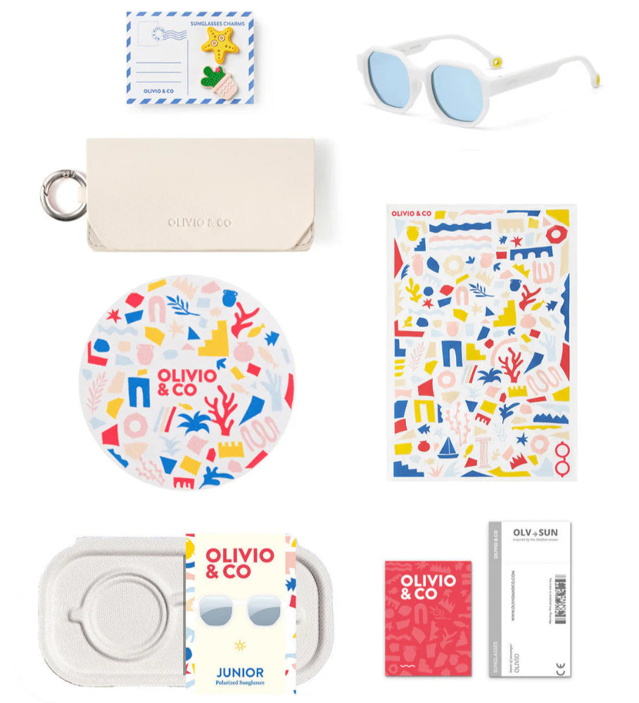 Olivio & Co Square Sunglasses Junior+ Creative Edition Cloud White