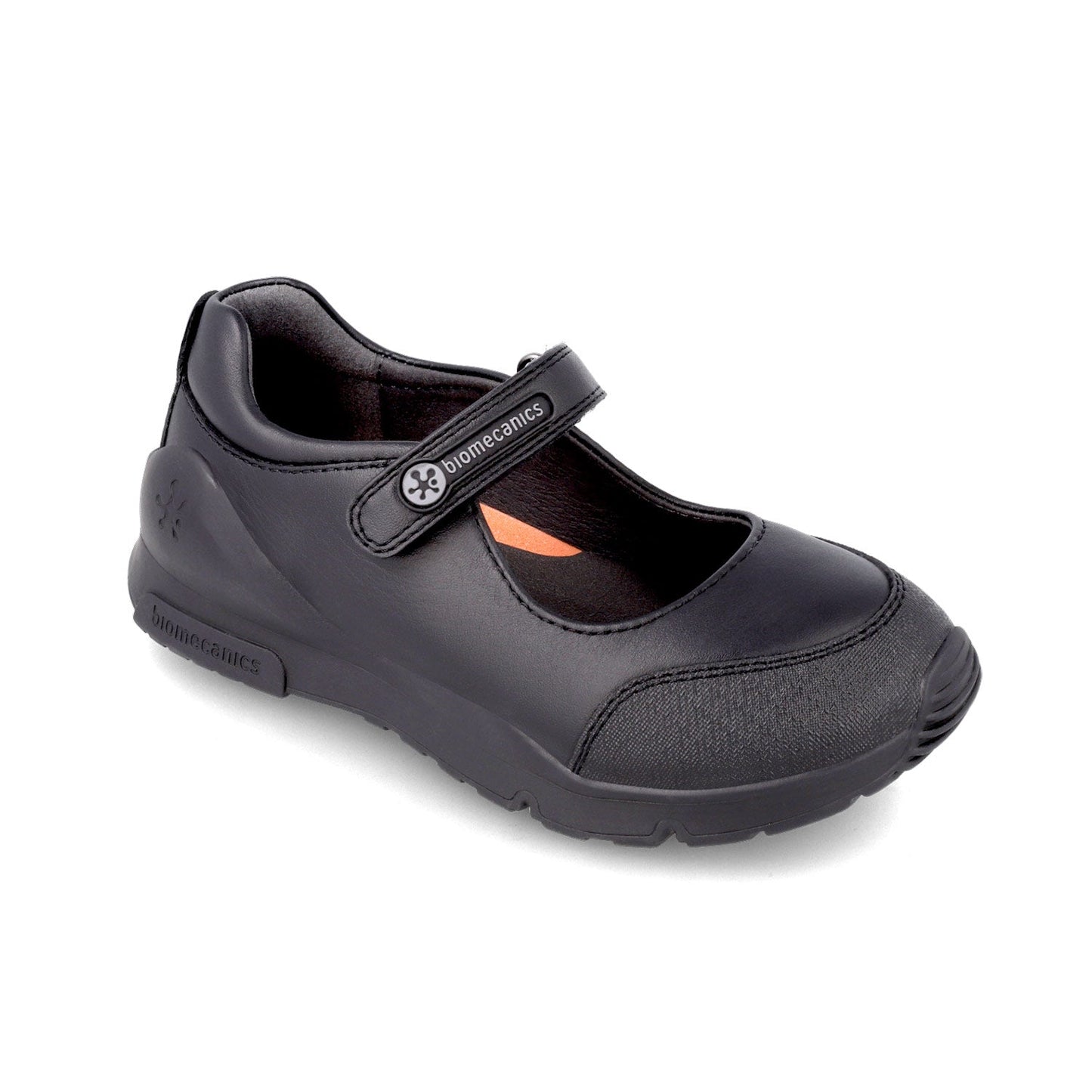Biomecanics black napa girl school shoes