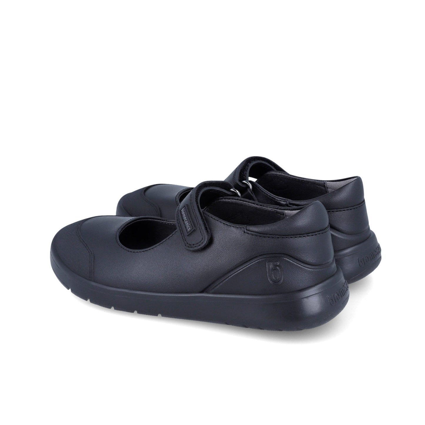 Biomecanics girl school shoes pair, black napa leather