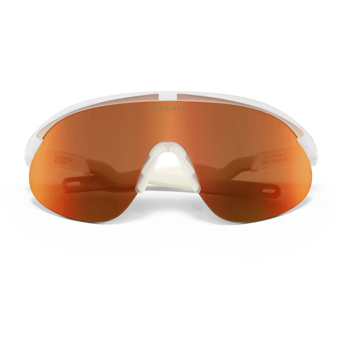 Olivio & Co sport sunglasses junior+ half-rim sunrise mist, orange lenses