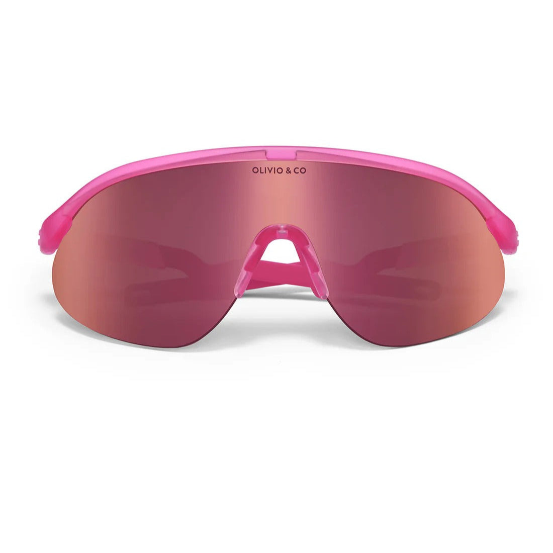 Olivio & Co Sport Sunglasses Teen & Adult Half-Rim Famingo Pink