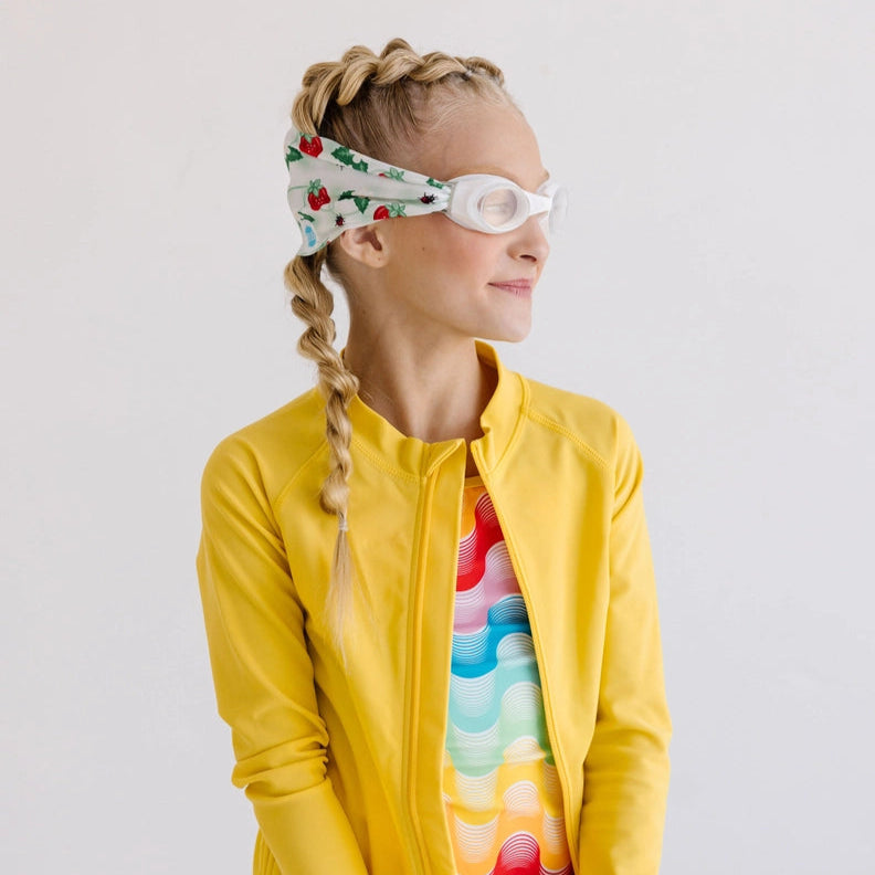Splash swim goggles strawberry fields, white frame