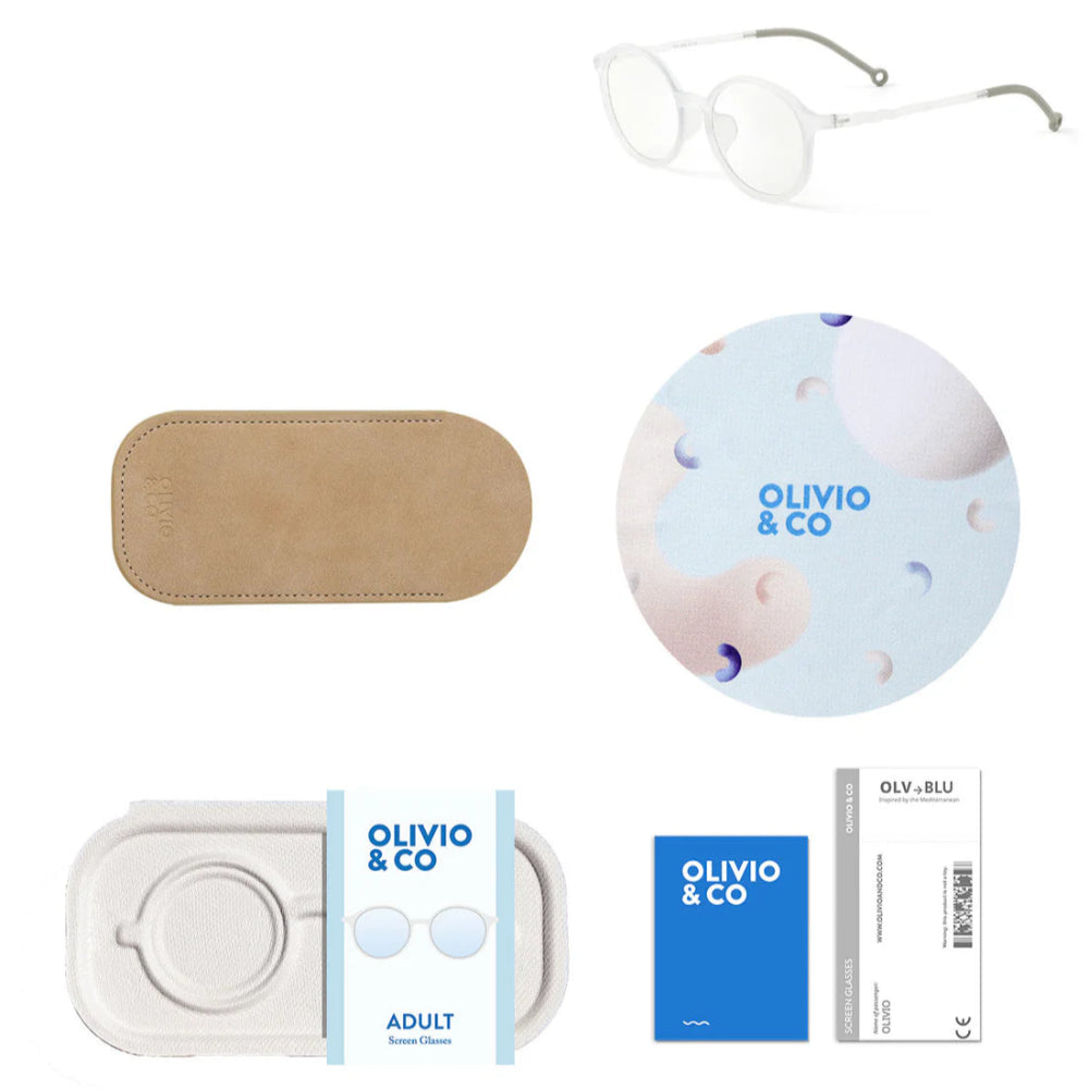 OLIVIO & CO OVAL SCREEN GLASSES ADULT JELLYFISH WHITE - baby enRoute