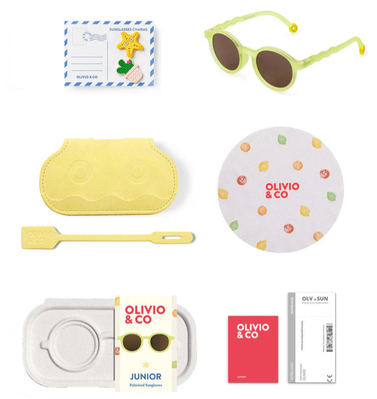Olivio & Co Oval Sunglasses Junior+ Citrus Garden Lime Green