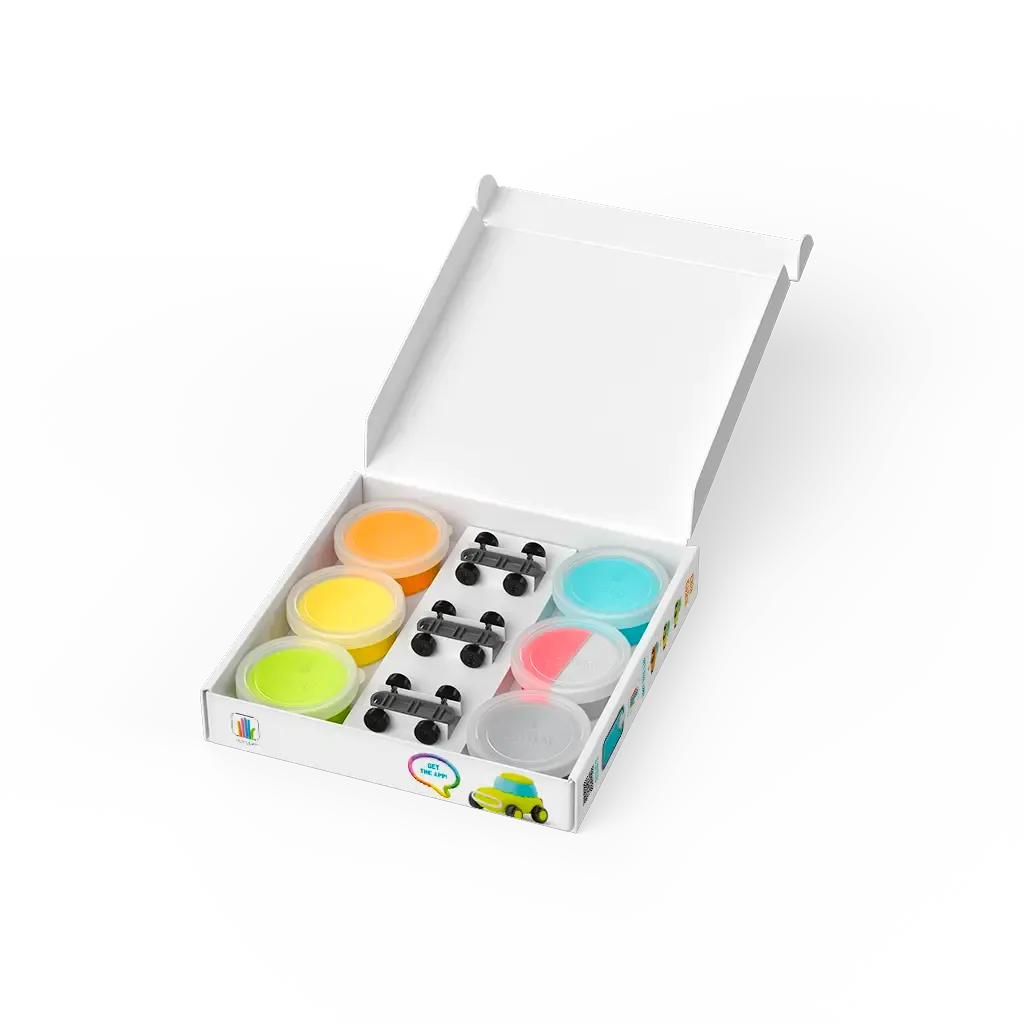 HEY CLAY CLAY SET MOTORS ECO CARS - baby enRoute