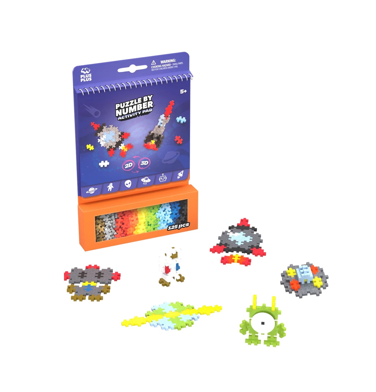 PLUS-PLUS ACTIVITY PAD SPACE 125 PCS