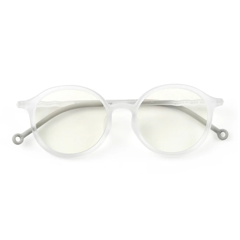 OLIVIO & CO OVAL SCREEN GLASSES JUNIOR+ JELLYFISH WHITE 