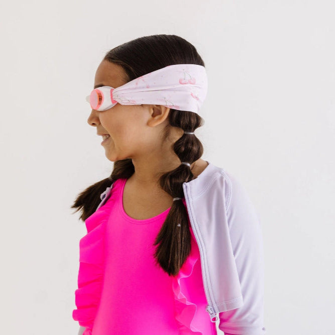 Splash swim goggles cherry charms pink frame