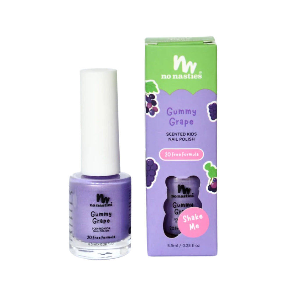 NO NASTIES KIDS 20 FREE WATER BASED SCENTED SCRATCH OFF KIDS NAIL POLISH - baby enRoute