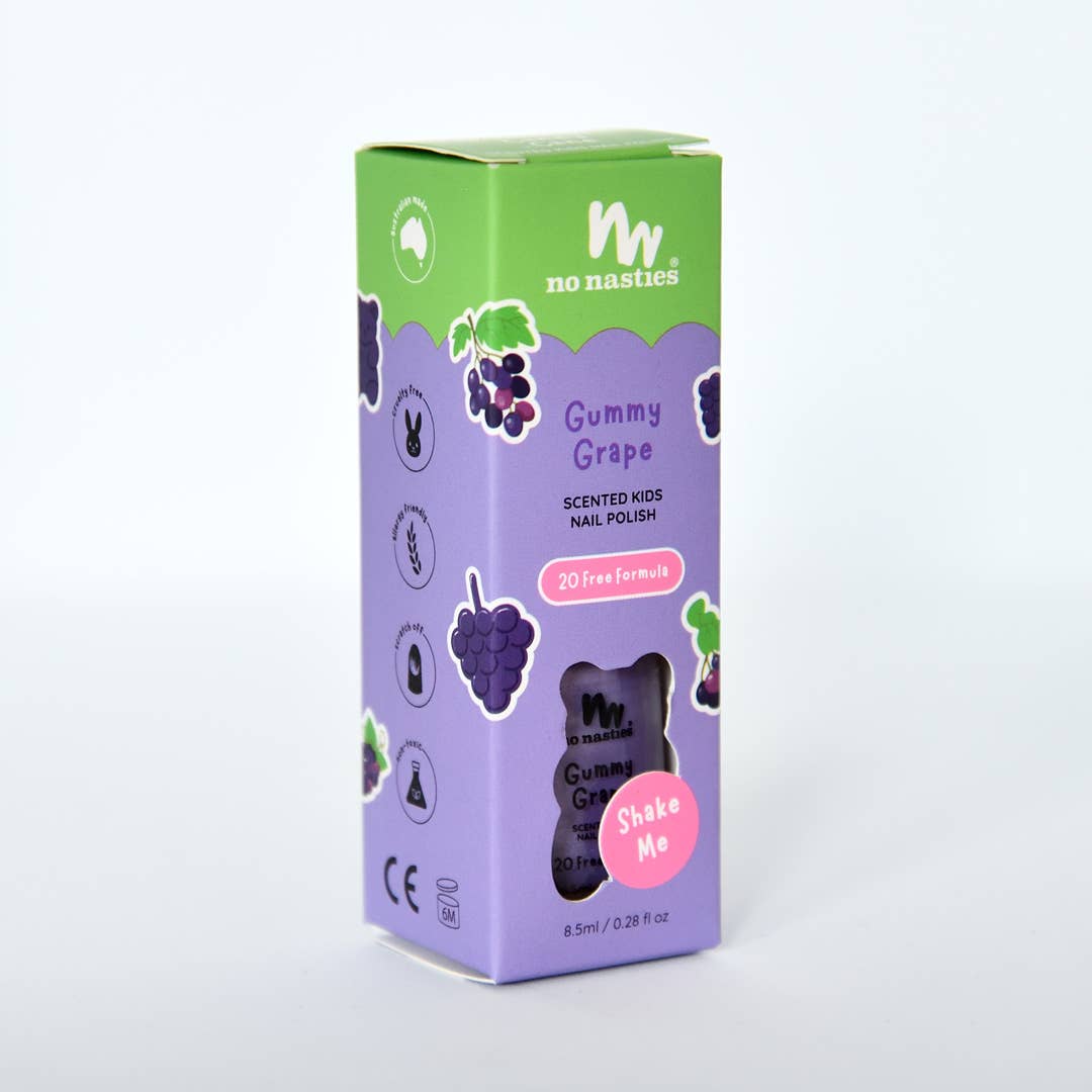 NO NASTIES KIDS 20 FREE WATER BASED SCENTED SCRATCH OFF KIDS NAIL POLISH - baby enRoute