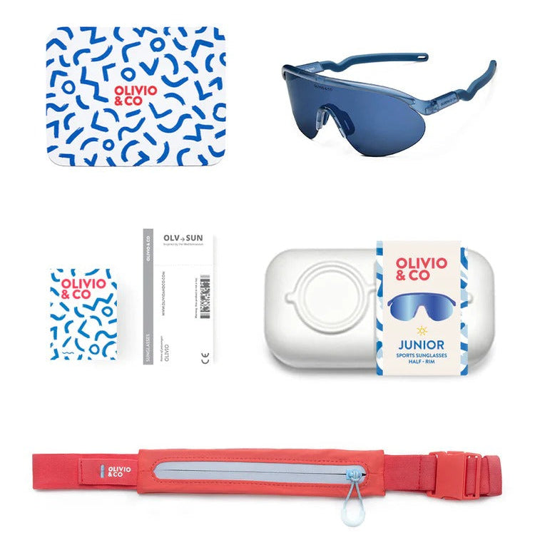 Olivio & Co Sport Sunglasses Kids/Junior Half-Rim Azure Blue