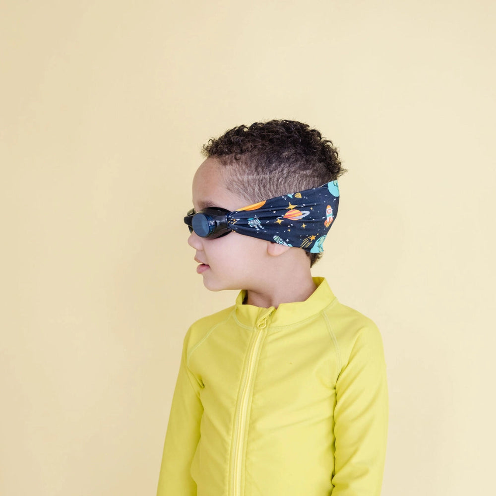 Splash Swim Goggles Galactic with space-pattern headband