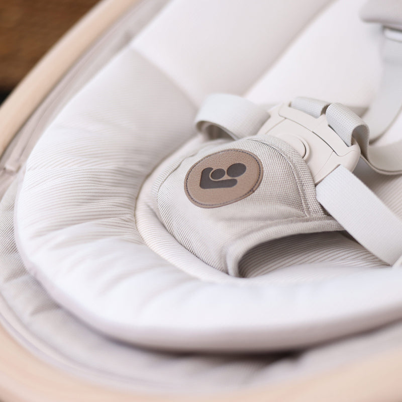 MAXI COSI Cassia Swing baby swing in beige with padded surround and logo patch