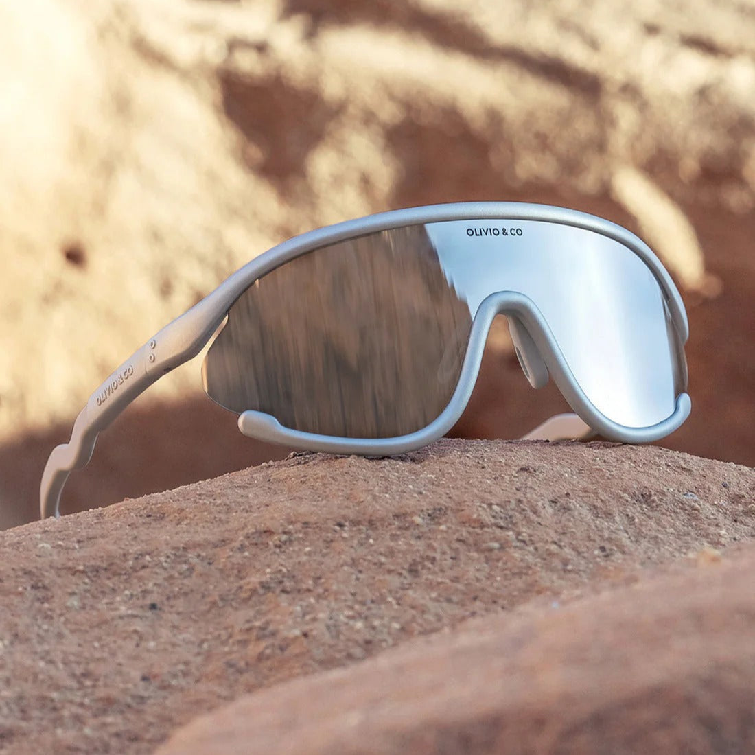 Olivio & Co Sport Sunglasses Junior+ Full-Rim Space Sivler