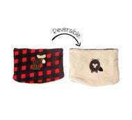 FLAPJACKKIDS REVERSIBLE KIDS NECK WARMERS RED MOOSE & BEAVER