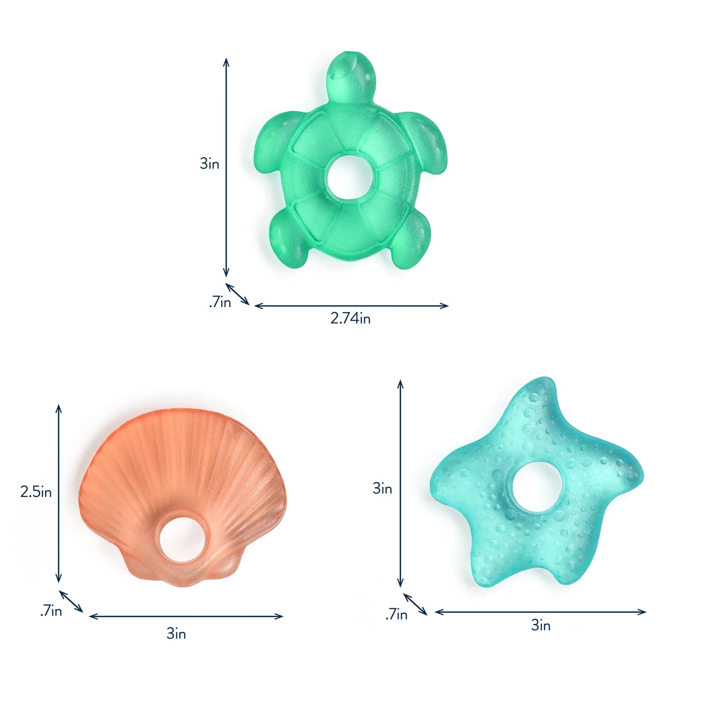 Itzy Ritzy Water-Filled Teethers 3pcs
