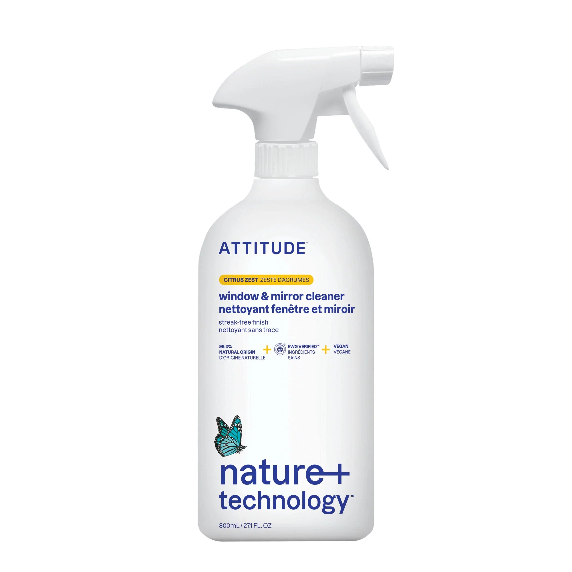 ATTITUDE WINDOW & MIRROR CLEANER CITRUS ZEST 800 ML