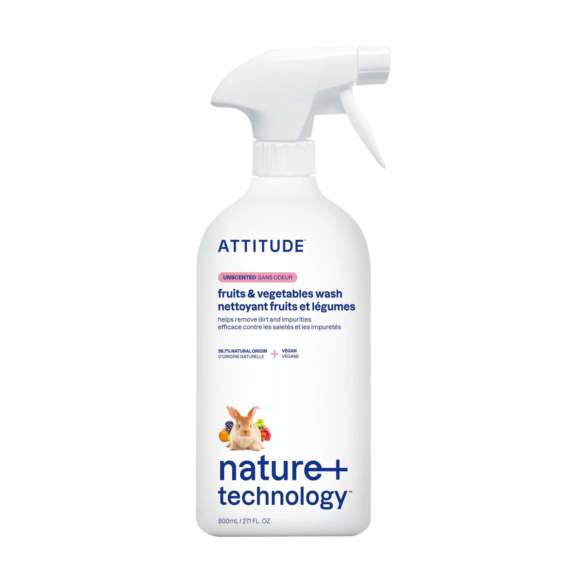 ATTITUDE FRUIT & VEGETABLE WASH 800ML