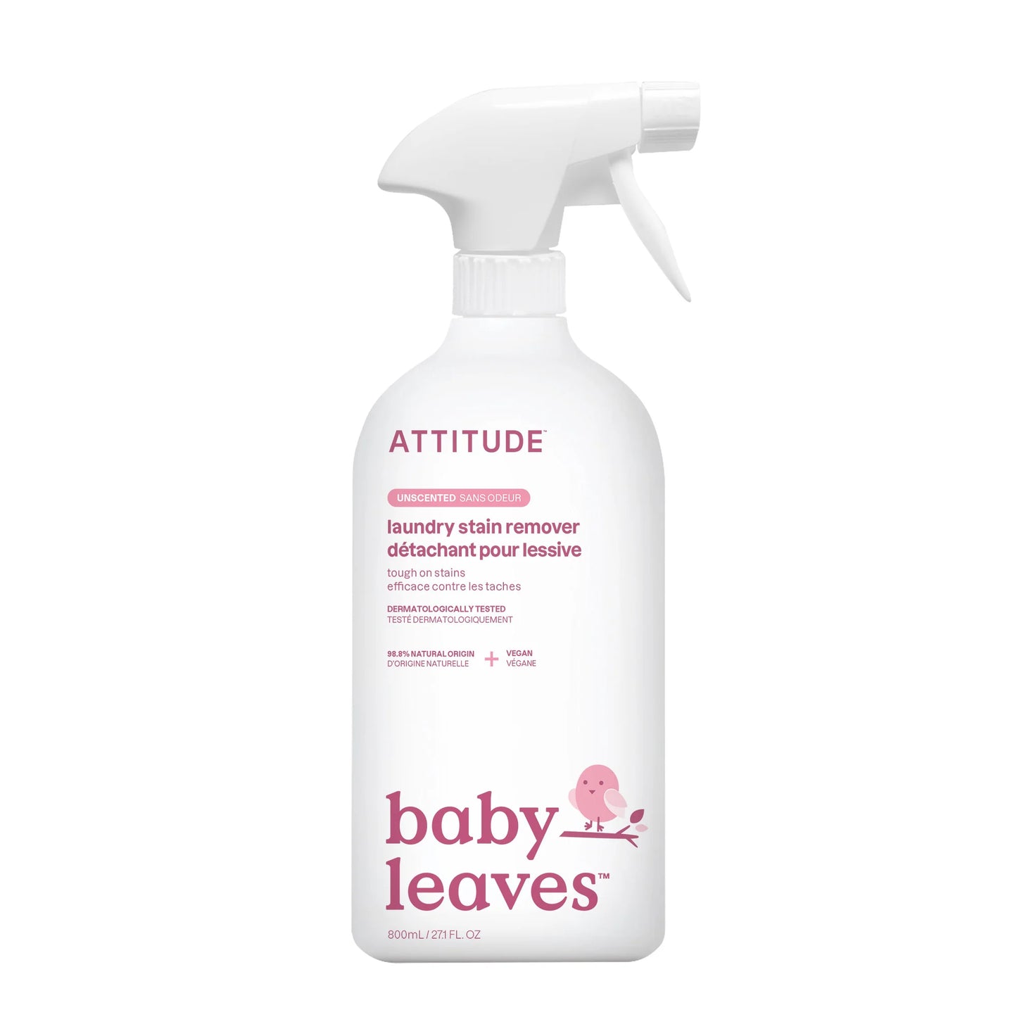 ATTITUDE LAUNDRY STAIN REMOVER UNSCENTED 800 ML - baby enRoute