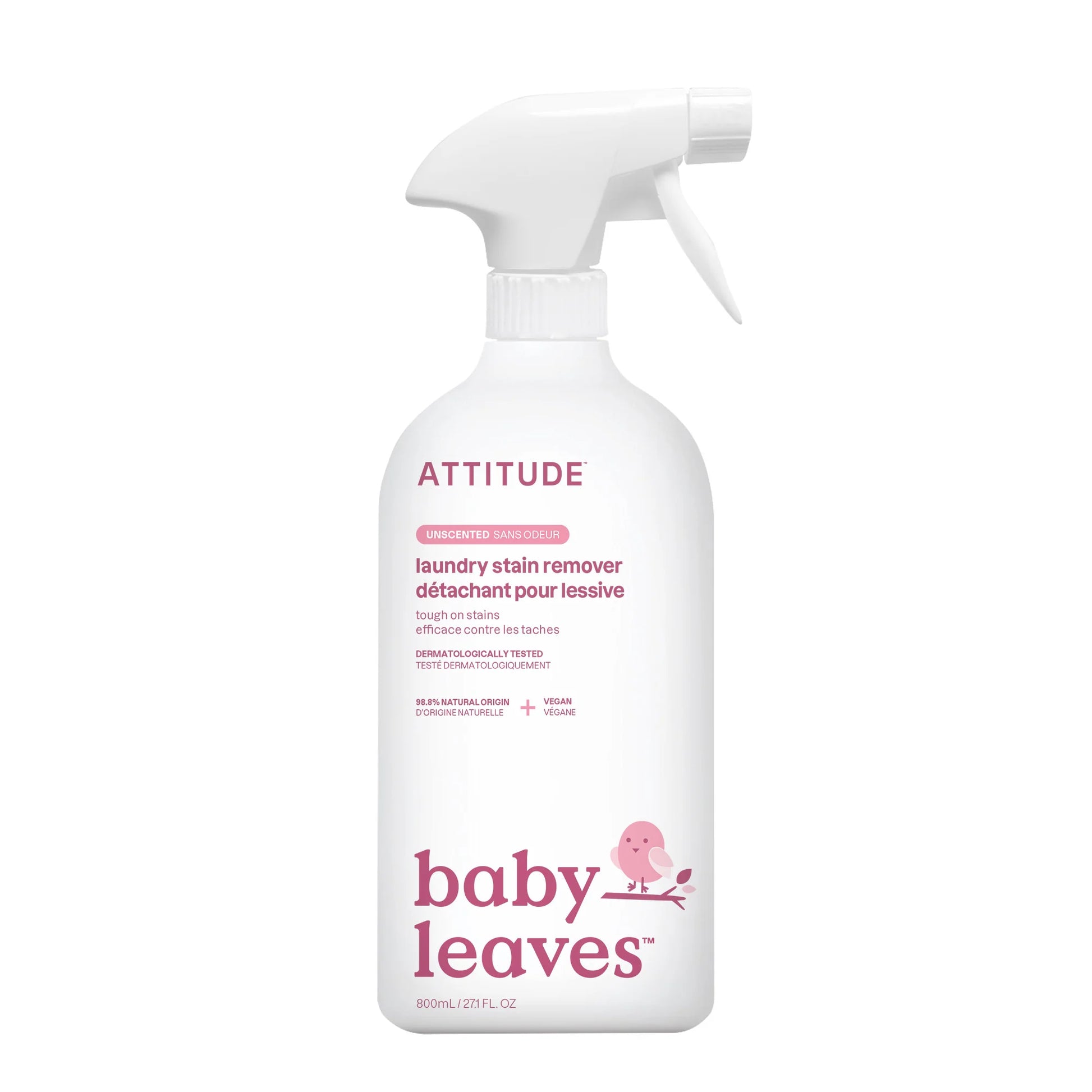 ATTITUDE LAUNDRY STAIN REMOVER UNSCENTED 800 ML