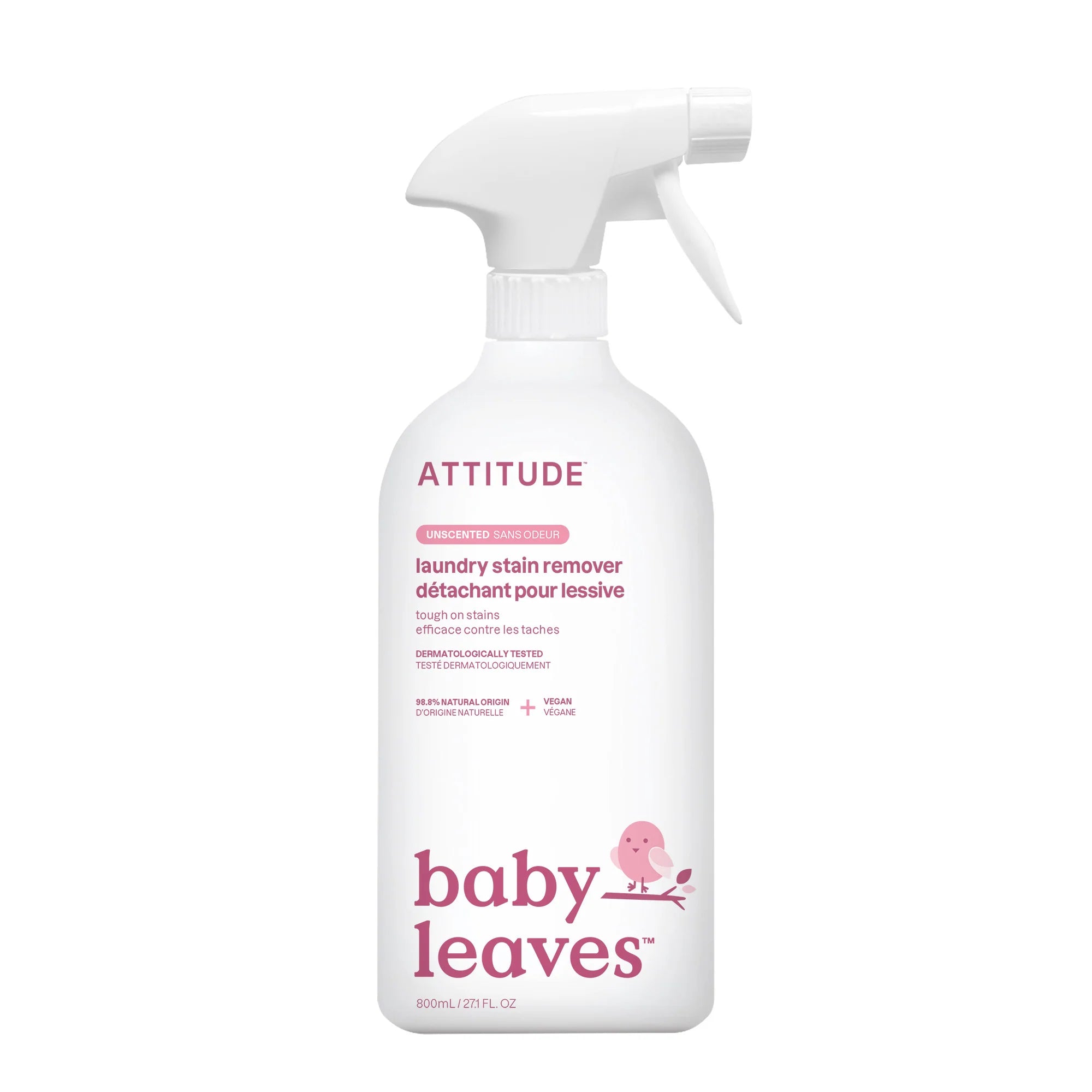 ATTITUDE LAUNDRY STAIN REMOVER UNSCENTED 800 ML