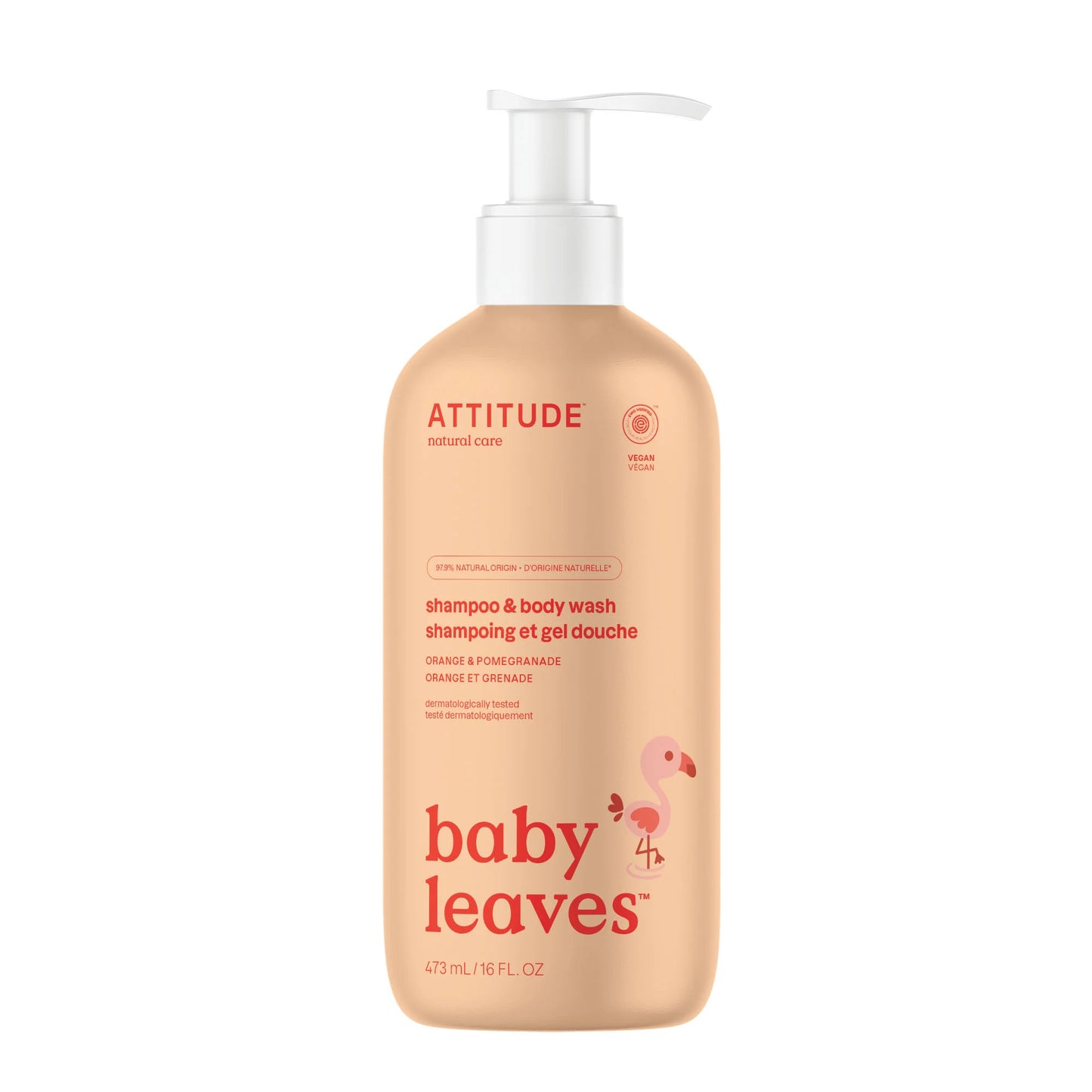 ATTITUDE BABY SHAMPOO AND BODY FOAMING WASH 473 ML - baby enRoute