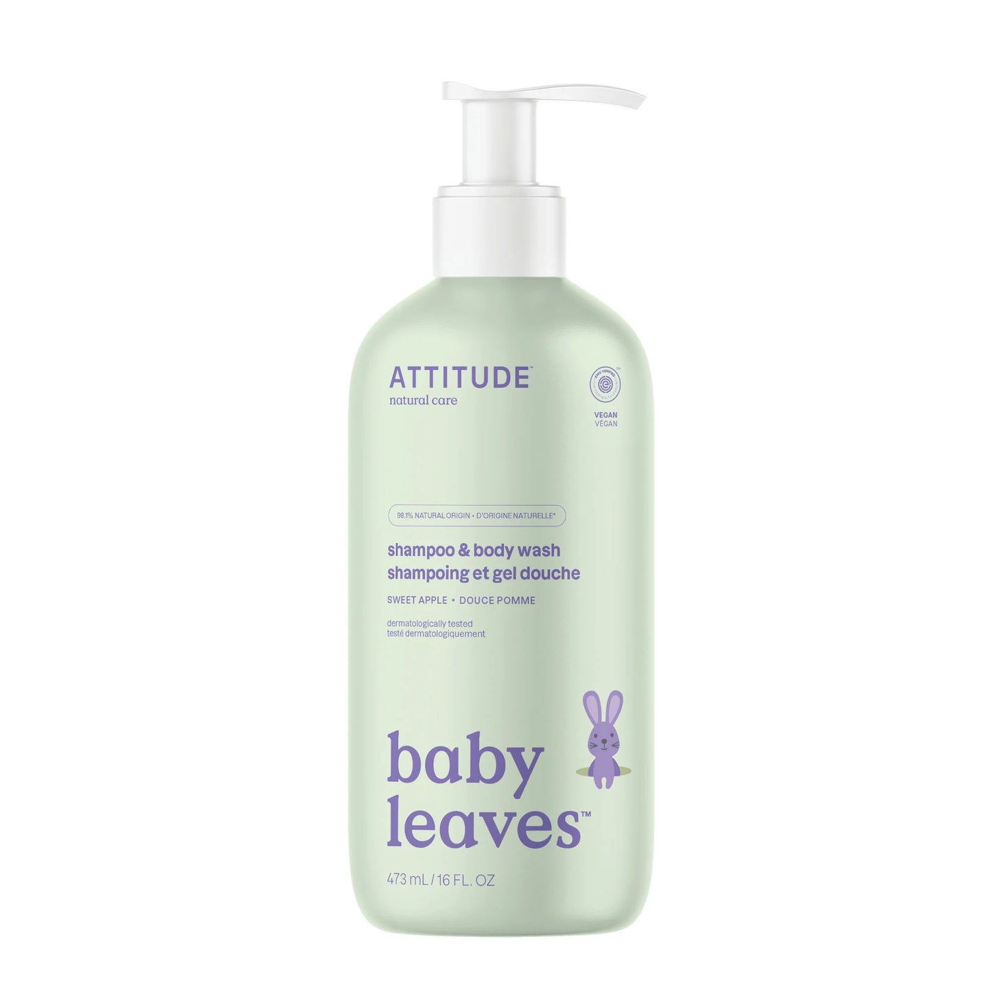 ATTITUDE BABY SHAMPOO AND BODY FOAMING WASH 473 ML - baby enRoute