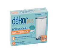 Dekor Plus Diaper Pail Refills Plastic 2 Pack