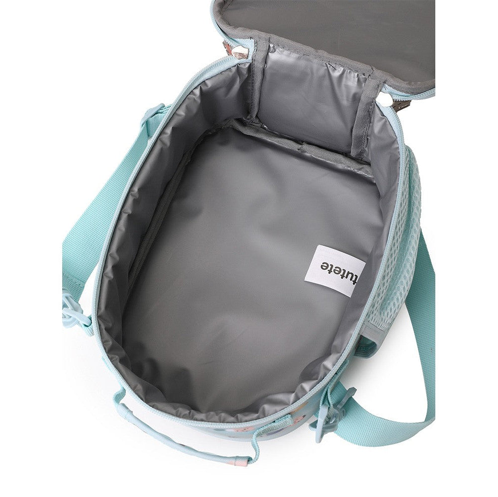 Tutete kids 3D thermal snack bag turquoise exterior grey interior