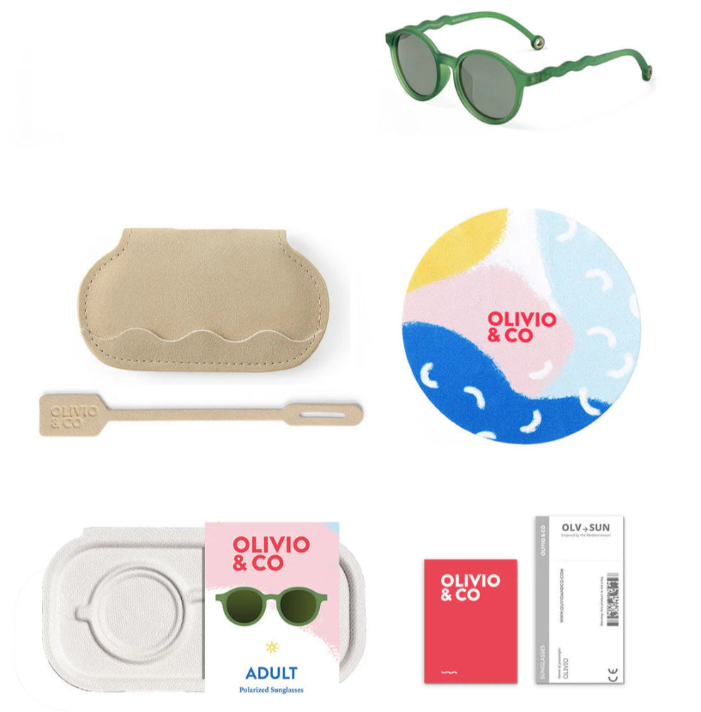 Olivio & Co oval sunglasses olive green