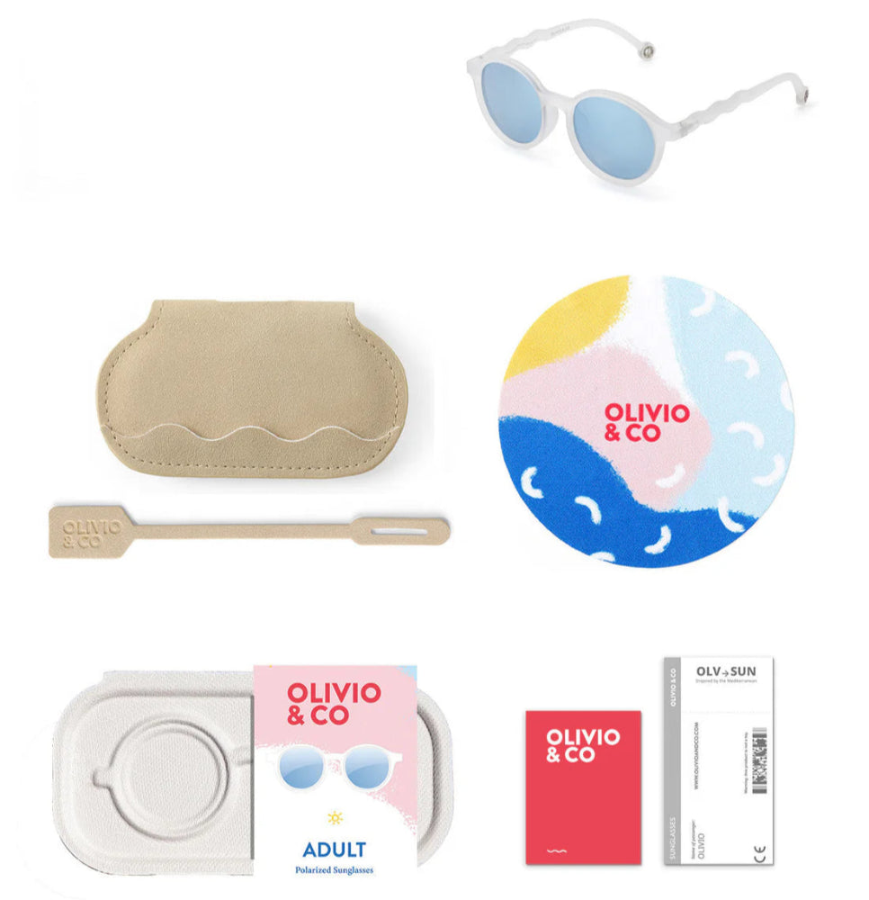 Olivio & Co Oval Sunglasses Adult Classic Olivio Jellyfish White