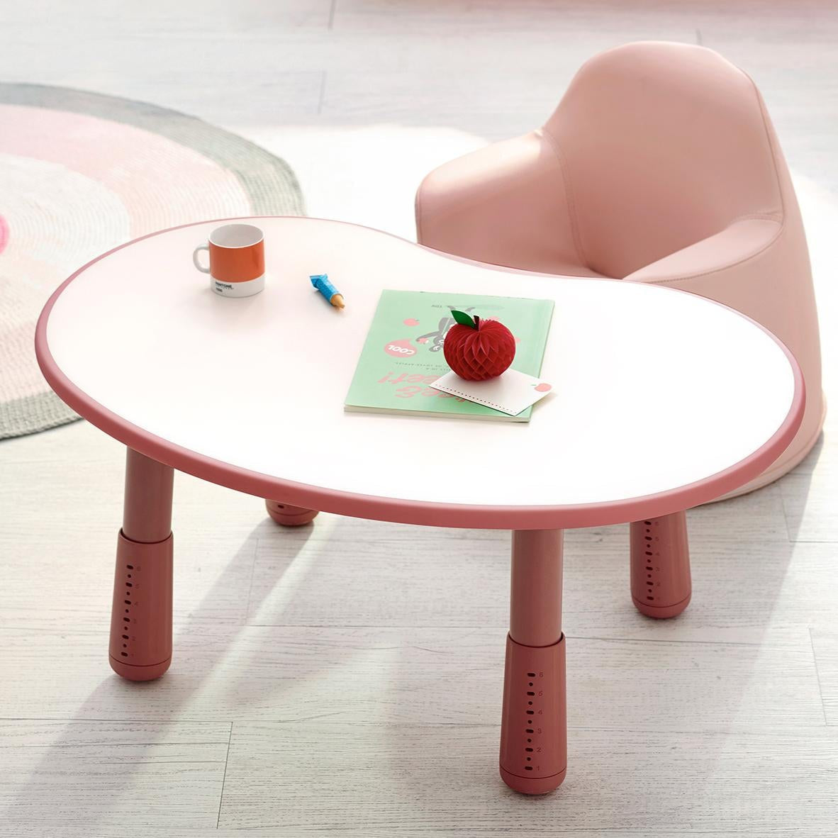 Iloom growing desk pink curved peanut 800w