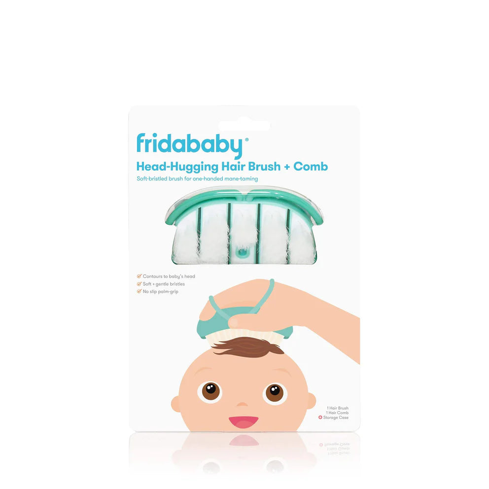 Frida Baby Baby Head-Hugging Hairbrush + Styling Comb Set
