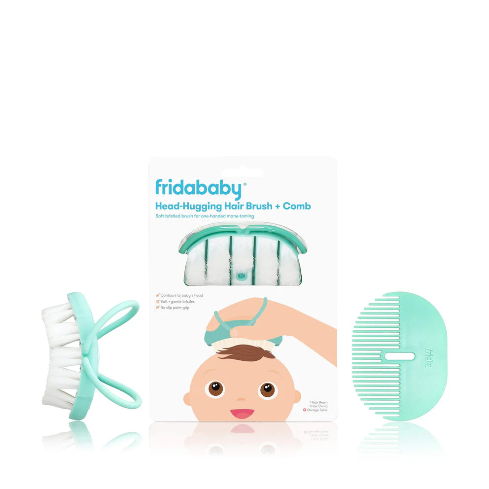 Frida Baby Baby Head-Hugging Hairbrush + Styling Comb Set 
