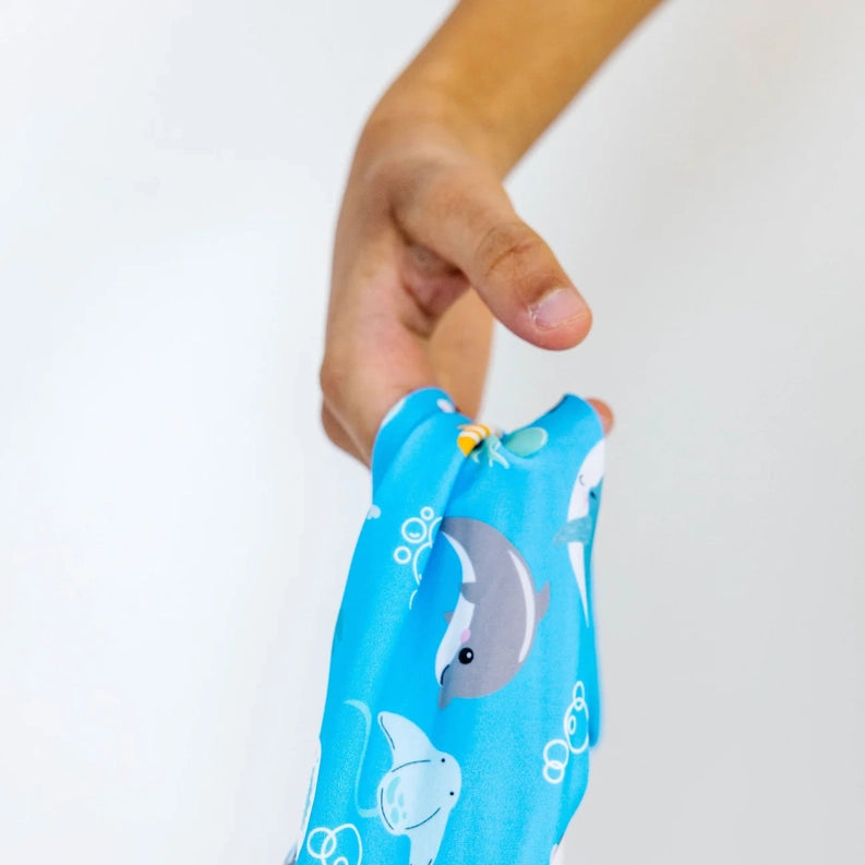 Splash swim goggles ocean friends blue pattern