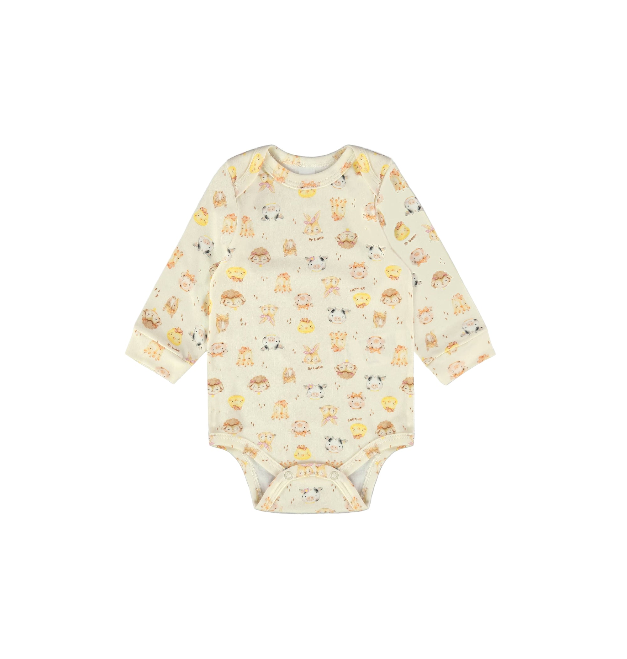 Up Baby Soft Jersey Cotton Long Sleeve Bodysuit Farm