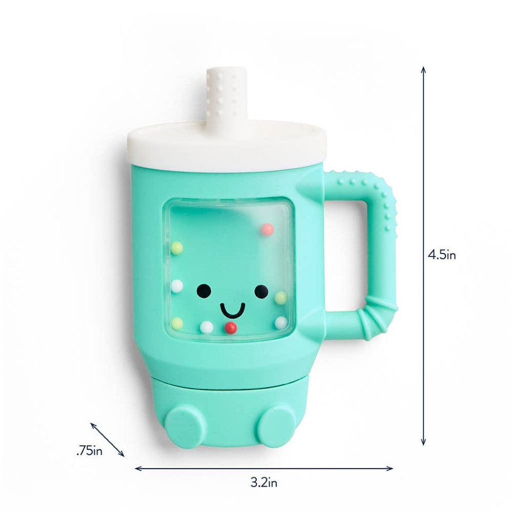 Itzy Ritzy Sweetie Shake Plus rattle teether mint green mug