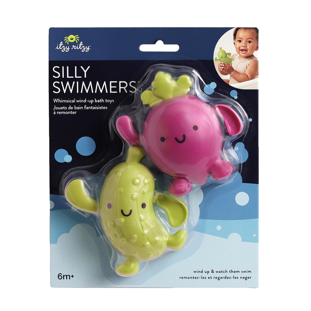 Itzy Ritzy Silly Swimmers Bath Set Pickle And Beet