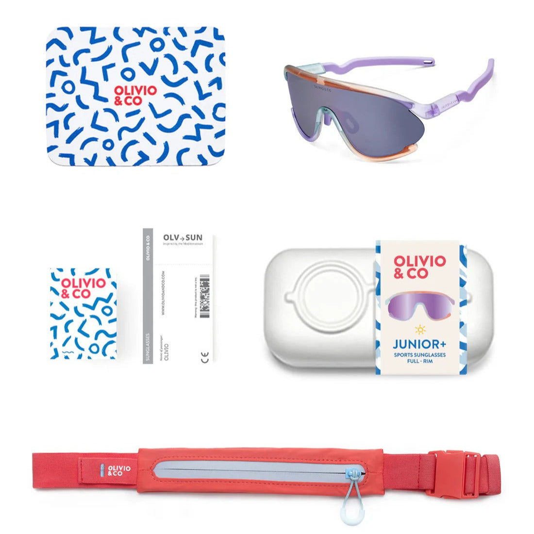 Olivio & Co Sport Sunglasses Junior+ Full-Rim Ocean Fantasy