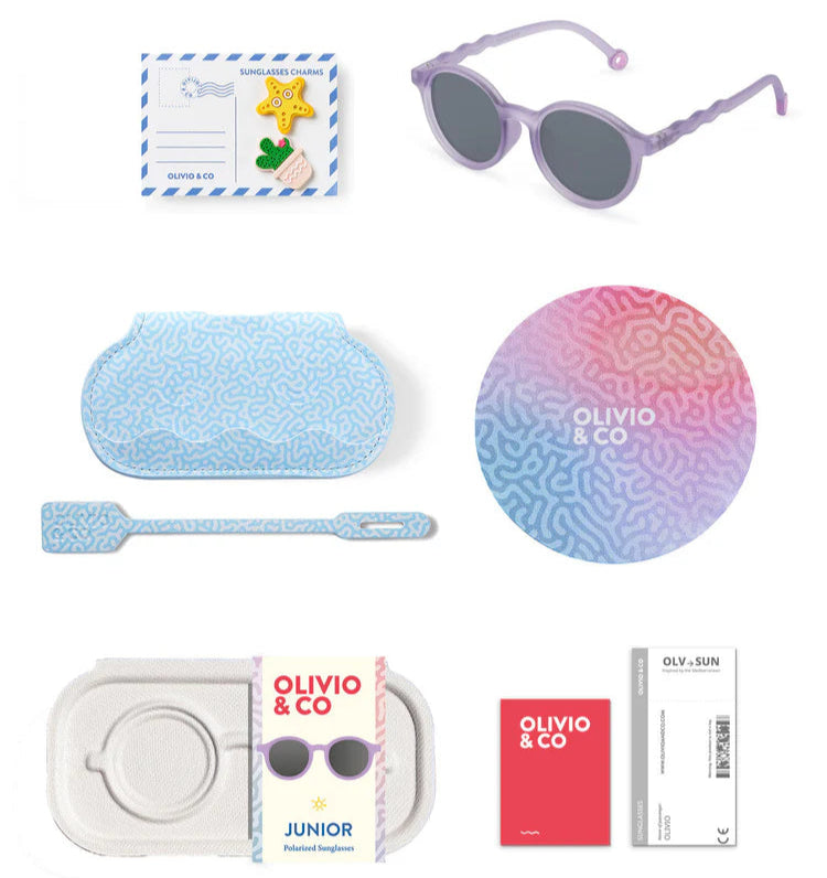 OLIVIO & CO OVAL SUNGLASSES JUNIOR+ CORAL REEF PURPLE CORAL - baby enRoute