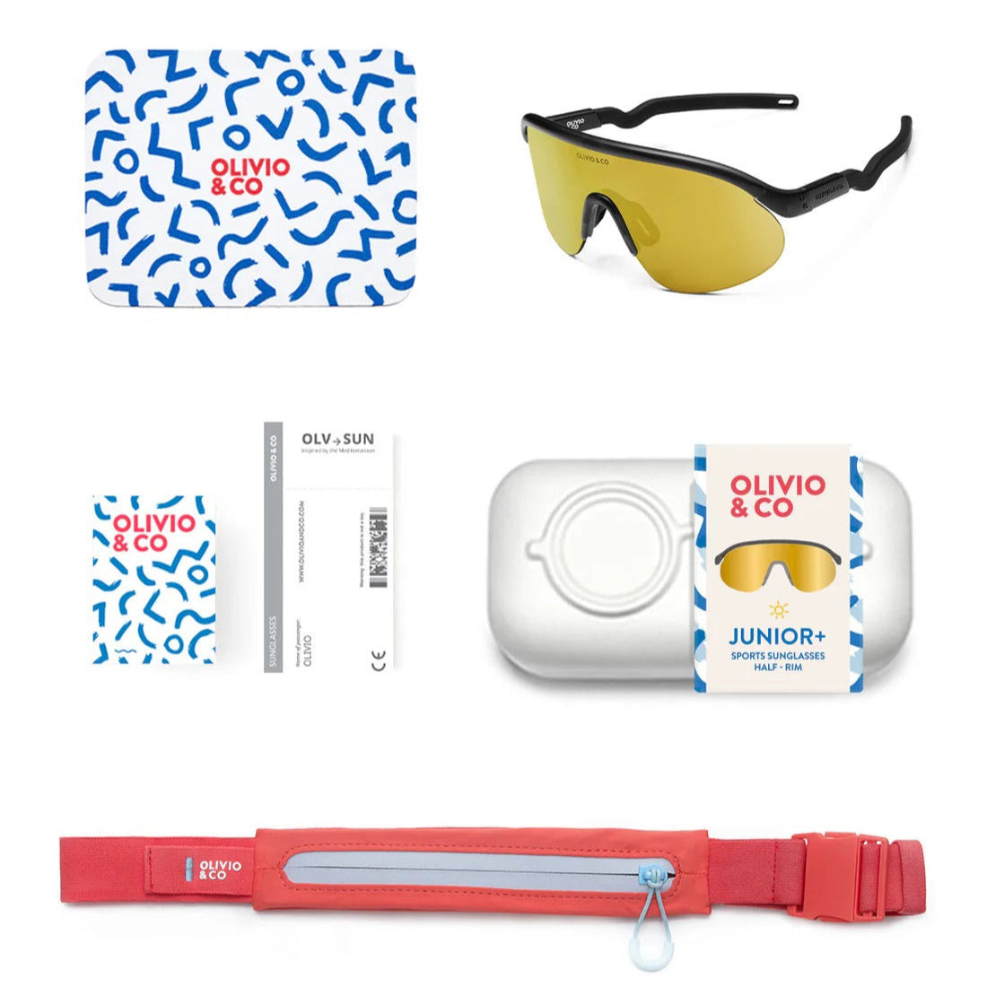 OLIVIO & CO SPORT SUNGLASSES JUNIOR+ HALF-RIM LAVA GREY - baby enRoute