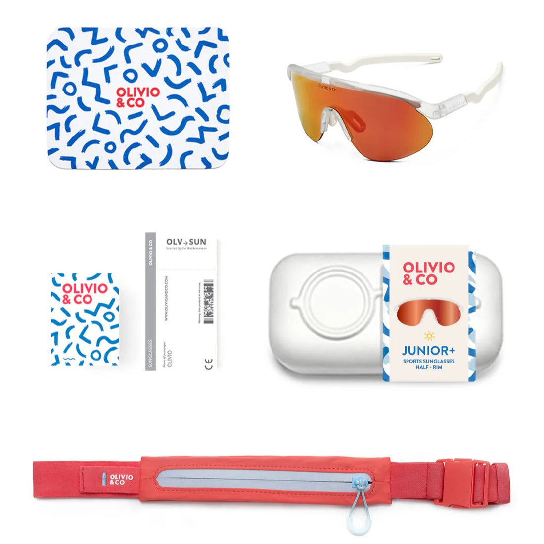 Olivio & Co Sport Sunglasses Junior+ Half-Rim Sunrise Mist