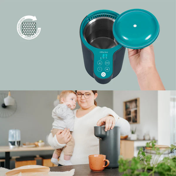 Babymoov Milky Now baby bottle warmer, teal lid