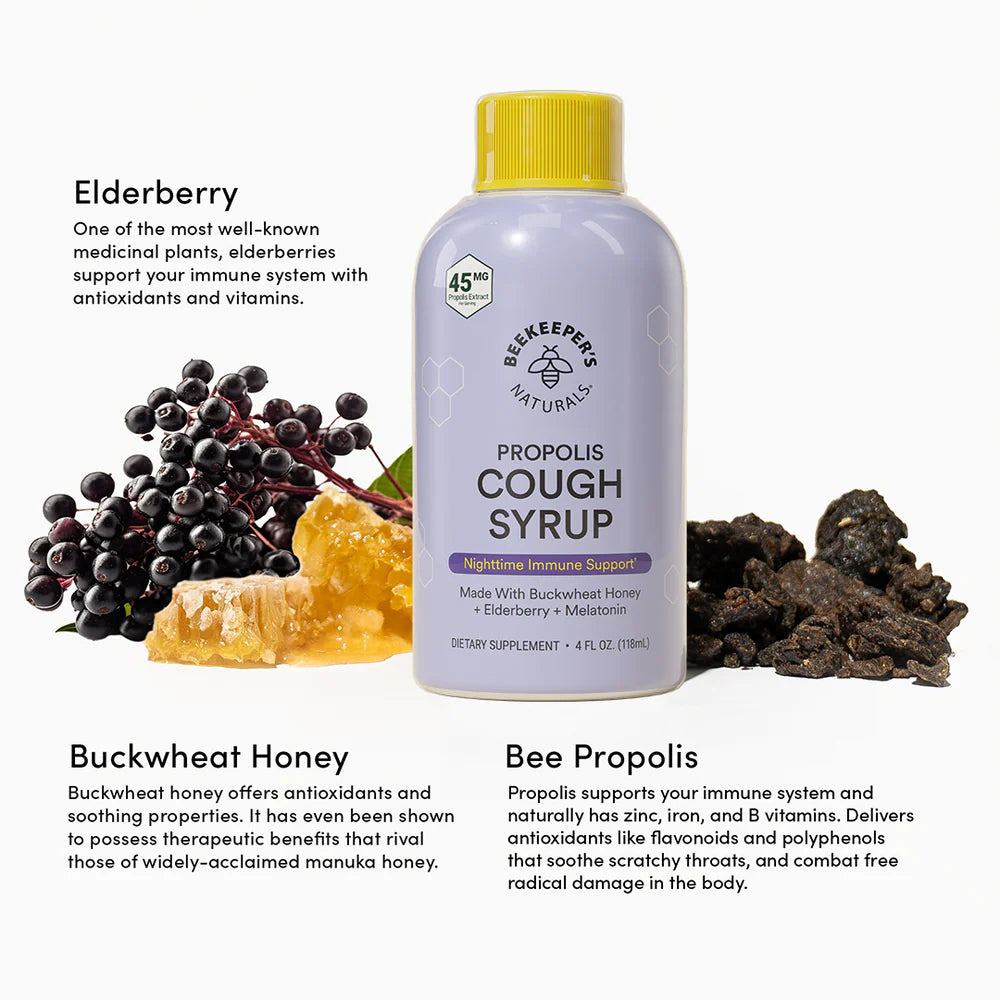 Beekeeper's Naturals Propolis Cough Syrup Nighttime 118 ml